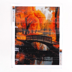 Алмазная вышивка полное заполнение «Осень в парке», 30×40 см, на холсте