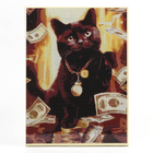 Алмазная вышивка полное заполнение «Кот на удачу», на раме 30×40 см - Фото 1