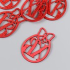 Декор "ХВ", цвет красный 3×4.5 см (набор 6 шт) - фото 9296303