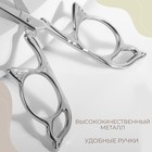Ножницы для рукоделия «Бабочка», скошенное лезвие, 3,5", 9 см, цвет серебряный - фото 9128408