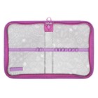 Пенал 1 секция, 130 х 190 Х 30 мм, текстильный, ПКТ 04-20 "Девочка и бабочки" 71989 - фото 23808768