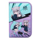 Пенал 1 секция 135 х 212 х 27 мм, откидная планка, текстильный, ПКТ 07-20 МАХ "Аниме Мими" 72012 - фото 24295950