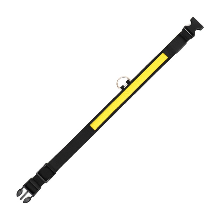 Ошейник с подсветкой Flash 3 режима свечения размер L, ОШ 45-52 х 2,5 см жёлтый