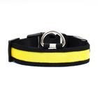 Ошейник с подсветкой Flash 3 режима свечения, размер XL, ОШ 52-60×2.5 см жёлтый - Фото 5