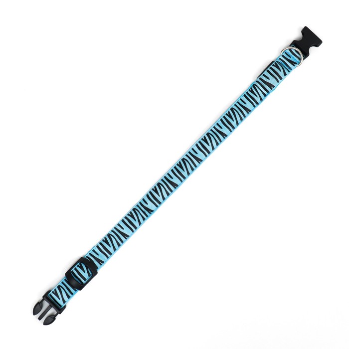 Ошейник с подсветкой Тигр 3 режима свечения, размер L, ОШ 48-60 х 2,5 см синий