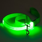 Поводок с подсветкой 3 режима свечения, 120 х 2,5 см, зелёный - Фото 5