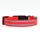 Ошейник с подсветкой Двойная полоса размер S, ОШ 35-43×2.5 см, 3 режима свечения красный - Фото 5