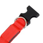 Ошейник с подсветкой Двойная полоса размер S, ОШ 35-43×2.5 см, 3 режима свечения красный - Фото 10