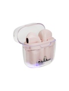 Наушники беспроводные Mybit Pro13, TWS вкладыши, Bluetooth 5.0, 30/180 мАч, розовые в прозрачном кейсе - Фото 7