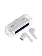 Наушники беспроводные KM12, TWS, вкладыши, Bluetooth 5.0, 30/200 мАч, белые в прозрачном кейсе - Фото 5