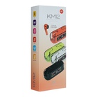 Наушники беспроводные KM12, TWS, вкладыши, Bluetooth 5.0, 30/200 мАч, оранжевые в прозрачном кейсе - Фото 9