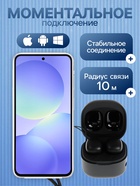 Наушники беспроводные Y6, TWS, вакуумные, Bluetooth 5.3, 30/200 мАч, шумоподавление, разъём Type-C, с подвесом, чёрные - Фото 2