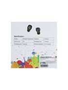 Наушники беспроводные Y6, TWS, вакуумные, Bluetooth 5.3, 30/200 мАч, шумоподавление, разъём Type-C, с подвесом, голубые - Фото 14