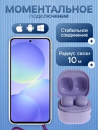 Наушники беспроводные Y6, TWS, вакуумные, Bluetooth 5.3, 30/200 мАч, шумоподавление, разъём Type-C, с подвесом, фиолетовые - Фото 2