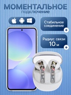 Наушники беспроводные R20, TWS, вкладыши, Bluetooth 5.3, 30/200 мАч, шумоподавление, белые - Фото 2