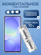 Наушники беспроводные YX11, TWS, вкладыши, Bluetooth 5.3. 28/200 мАч, шумоподавление, белые в прозрачном кейсе - Фото 2
