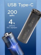 Наушники беспроводные YX11, TWS, вкладыши, Bluetooth 5.3. 28/200 мАч, шумоподавление, чёрные в прозрачном кейсе - Фото 3