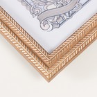 Фоторамка пластик формат А4 "Двойная коса" пшеничная 23,4х32,1х1,1 см - фото 23731789