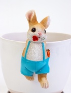 Фигурка для флорариума «Зайчишка с розой», декор на кашпо, 17×7×7 см - Фото 6