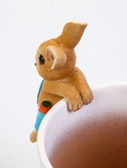 Фигурка для флорариума «Зайчишка с розой», декор на кашпо, 17×7×7 см - Фото 8