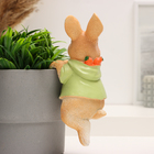 Фигурка для флорариума «Зайчишка с морковкой», декор на кашпо, 17×7×7 см - Фото 3