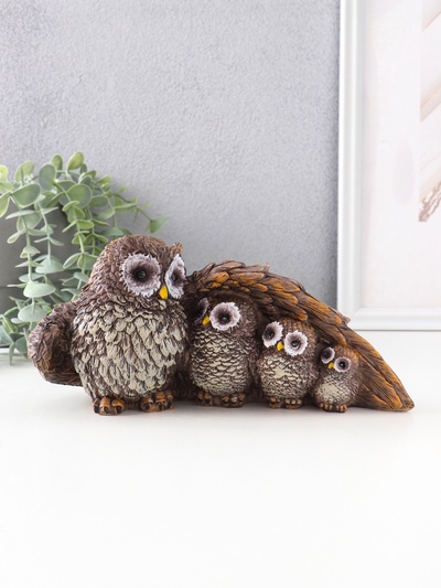 Фигурка полистоун «Семейство сов», 21×11×10 см