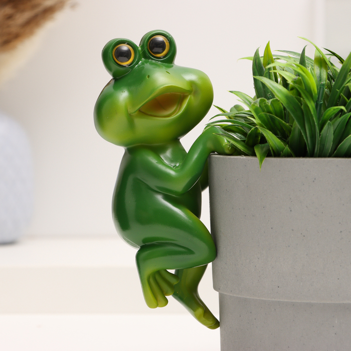 Фигурка для флорариума TAKE IT EASY «Лягушка Квак», декор на кашпо, 10×8×16 см - Фото 1