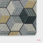 Коврик придверный грязезащитный Доляна «Мозаика», 78×118 см, цвет серо-жёлтый - Фото 2