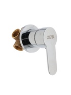 Смеситель для душевой кабины ZEIN, скрытый монтаж, ручка, картридж 35 мм, латунь, хром - Фото 4