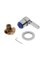 Смеситель для душевой кабины ZEIN, скрытый монтаж, ручка, картридж 35 мм, латунь, хром - Фото 8