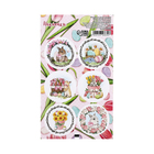Наклейка для цветов и подарков "Милые зайчики", 16 × 9,5 см - фото 297182069