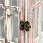 Подсвечник дерево "Фонарь-витраж" беж набор 2 шт 32х14х14, 54,5х20,5х20,5 см - фото 24720455