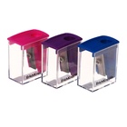 Точилка ErichKrause City Mini Vivid, 1 отверстие, с контейнером, пластиковая, МИКС - Фото 3