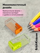 Точилка ErichKrause. City Neon, с контейнером, МИКС - Фото 2