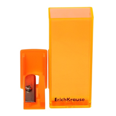 Точилка ErichKrause. City Neon, с контейнером, МИКС