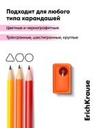 Точилка ErichKrause City Neon, 1 отверстие, с контейнером, пластиковая, МИКС 10343501