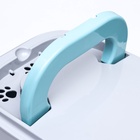 Туалет-домик для кошек закрытый с дверцей 43×32×33 см, бирюзово-серый - Фото 8