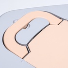 Туалет-домик угловой для кошек закрытый с дверцей 57×46×37 см, бежево-серый - Фото 8