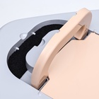 Туалет-домик угловой для кошек закрытый с дверцей 57×46×37 см, бежево-серый - Фото 9