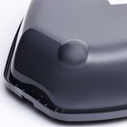 Туалет угловой с рамкой 55*45*13 см, серый - фото 23776704