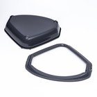 Туалет угловой с рамкой 55*45*13 см, серый - фото 23776705