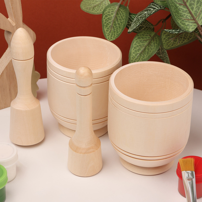 Сувенир «Ступка с пестиком», дерево 10×9 см, микс,