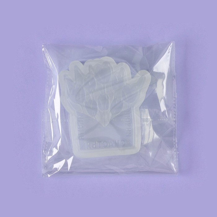 Силиконовый молд для леденцов и шоколада «Конверт с тюльпанами», 9×7,5 см, цвет прозрачный