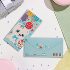 Конверт для денег "С Днём Рождения!" глиттер, конгрев, белый мишка, 17х8 см (комплект 10 шт) - фото 23776748