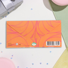 Конверт для денег "Поздравляем!" глиттер, конгрев, малиновые цветы, оранжевый фон, 17х8 см - Фото 4