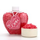 Соль для ванны Love, 415 г, аромат клубничного пудинга, ЧИСТОЕ СЧАСТЬЕ - фото 3318990