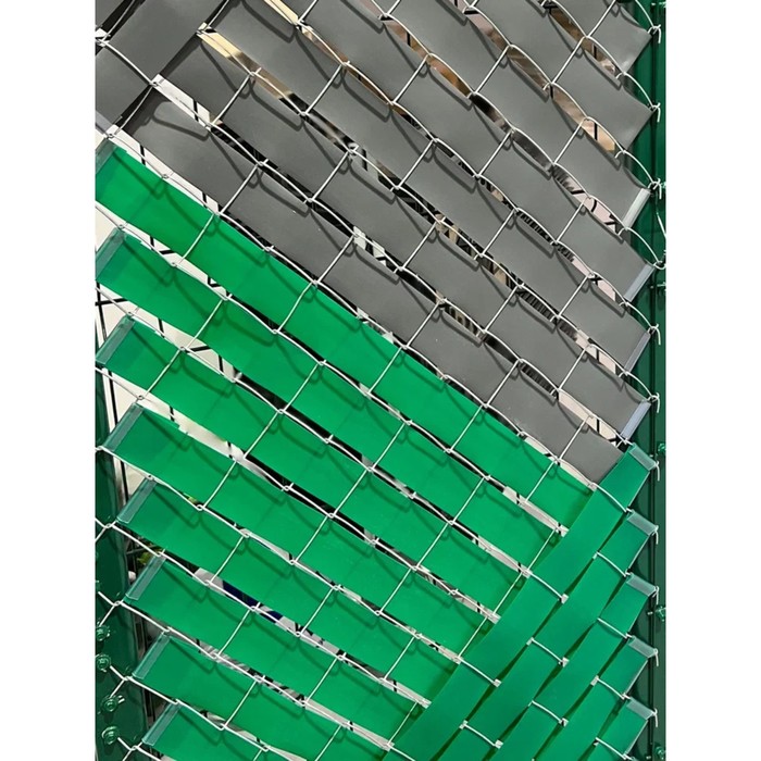 Заборная лента, 55 мм, 50 м, в наборе крепежи 50 шт., зелёная - фото 1909536957