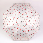 Зонт - трость полуавтоматический «Вишня», эпонж, 8 спиц, R = 51 см, цвет МИКС - фото 9159214