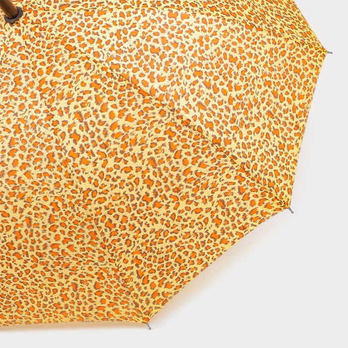 Зонт - трость полуавтоматический «Леопард», эпонж, 10 спиц, R = 50 см, цвет МИКС - фото 1906625128