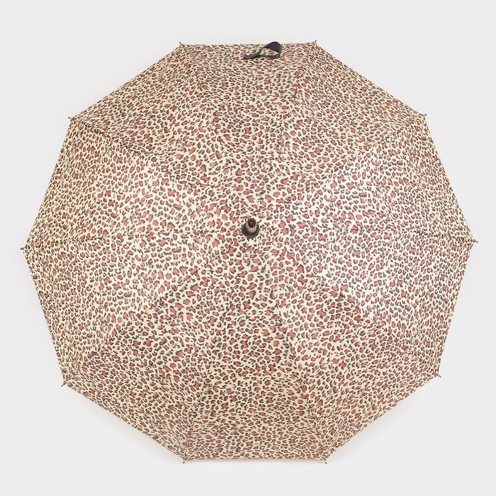Зонт - трость полуавтоматический «Леопард», эпонж, 10 спиц, R = 50 см, цвет МИКС - фото 1906625129